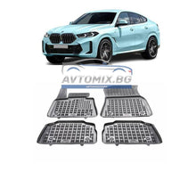 Rubber floor mats for BMW X6 G06, F96 after 2019, Rezaw Plast