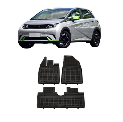 Rubber floor mats for BYD Dolphin (2021+) - deep tray type