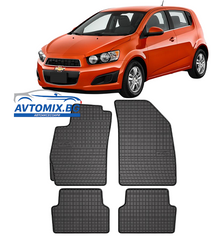 Rubber floor mats for Chevrolet Aveo from 2011-2016, Frogum