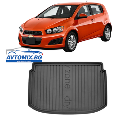 Гумени стелки за Chevrolet Aveo от 2011-2016г, DRY ZONE / хечбек долно положение на багажника