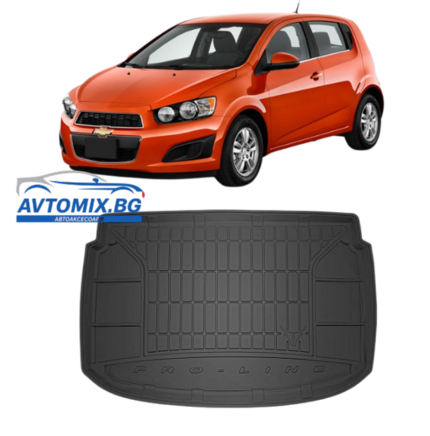 Гумени стелки за Chevrolet Aveo от 2011-2016г, ProLine 3D / хечбек долно положение на багажника