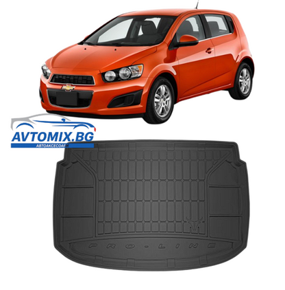 Гумени стелки за Chevrolet Aveo от 2011-2016г, ProLine 3D / хечбек долно положение на багажника