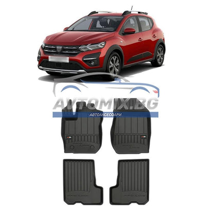 Гумени стелки зa Dacia Sandero 2012-2020 г., ProLine 3D