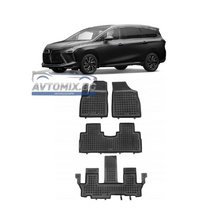 Rubber floor mats for Donfeng Forthing U-Tour (2023+) with 7 seats, Rezawplast