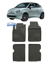 Covorașe de cauciuc pentru Fiat 500 din 2007 fără hibrid, Model nr.77