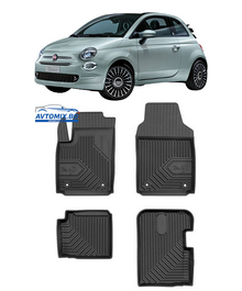 Covorașe de cauciuc pentru Fiat 500 după 2020 Hibrid, Model nr.77