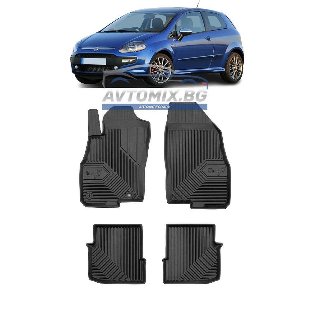 Covorașe de cauciuc pentru Fiat Evo 2009-2012, 3 uși, Model Nr. 77