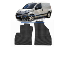 Rubber floor mats for Fiat Qubo 2008-2020, front, Frogum
