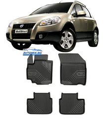 Rubber floor mats for Fiat Sedici 2005-2014, Model No.77