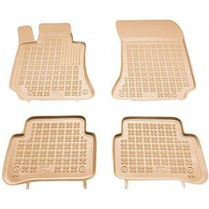 Covorașe de cauciuc pentru FORD Galaxy (1995-2006) / VW Sharan / SEAT Alhambra (1995-2010) - tip tăviță pentru rândurile 1, 2 și 3 de scaune - Bej