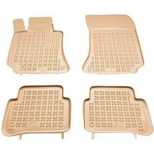 Rubber floor mats for FORD Galaxy (1995-2006) / VW Sharan / SEAT Alhambra (1995-2010) - tray type for 1st, 2nd, and 3rd row seats - Beige