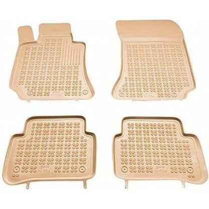 Covorașe de cauciuc pentru FORD Galaxy (1995-2006) / VW Sharan / SEAT Alhambra (1995-2010) - tip tăviță pentru rândurile 1, 2 și 3 de scaune - Bej