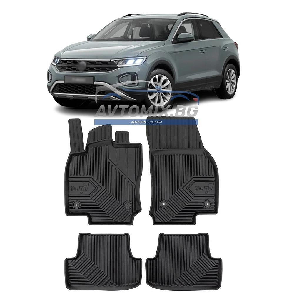 Rubber floor mats for VW T-Roc from 2022, Model No.77