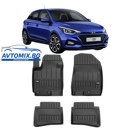 Гумени стелки зa Hyundai i20 от 2014-2020г, ProLine 3D