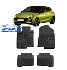 Rubber floor mats for Hyundai i20 after 2020, Model No.77