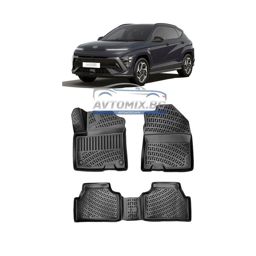 Гумени стелки зa Hyundai Kona 2017-2022 г., електрически, RizLine