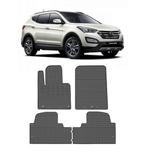 Rubber floor mats for Hyundai Santa Fe III 2012-2018, Frogum