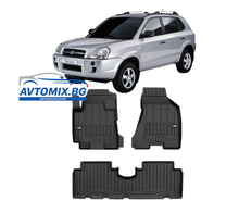 Rubber floor mats for Hyundai Tucson from 2004-2009, ProLine 3D
