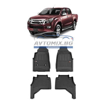 Rubber floor mats for Isuzu D-MAX 2011-2019, ProLine 3D