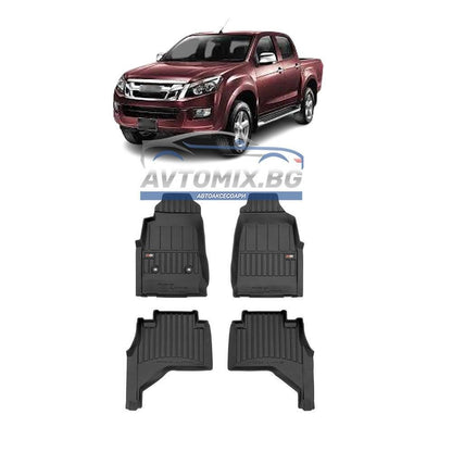 Гумени стелки зa Isuzu D-MAX 2011-2019 г., ProLine 3D