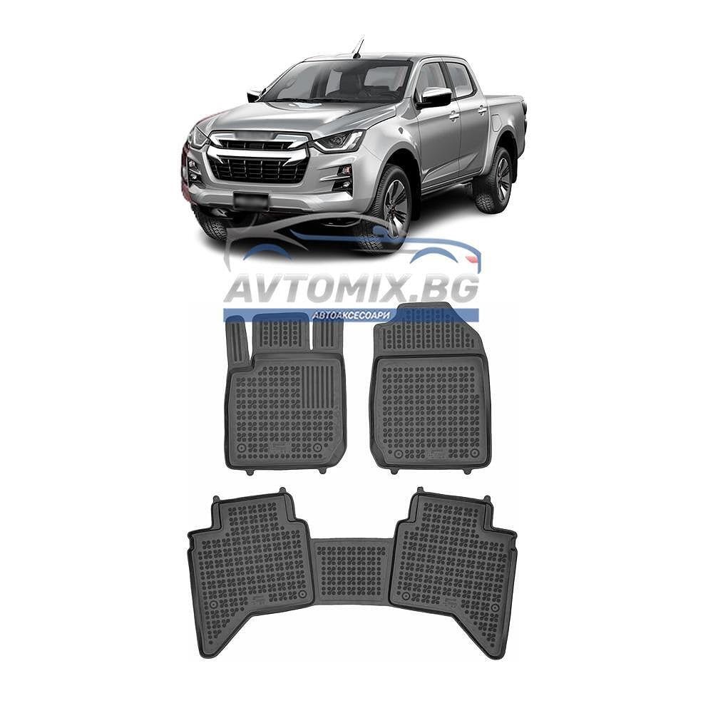Гумени стелки за Isuzu D-MAX, след 2019 г., 4 врати, Rezaw Plast