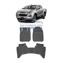 Rubber floor mats for Isuzu D-MAX, after 2019, 4 doors, Rezaw Plast