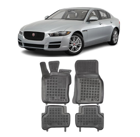 Гумени стелки за Jaguar XE (2015+) - тип леген,  Rezawplast