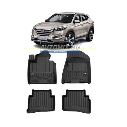Гумени стелки зa Hyundai Tucson 2015- 2020 г., ProLine 3D