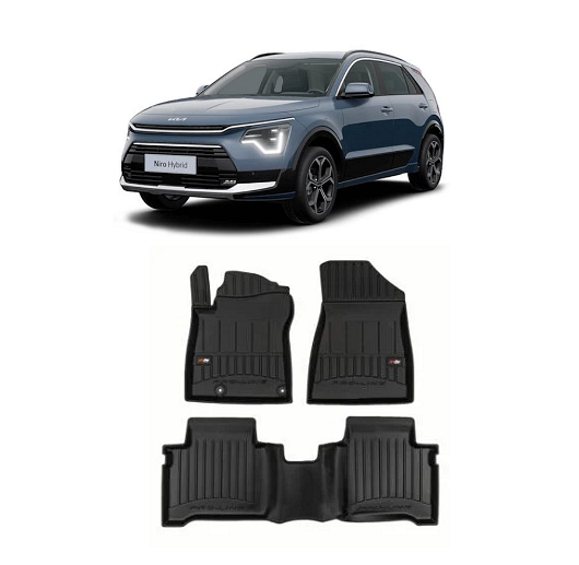 Rubber Floor Mats for KIA Niro after 2022, ProLine 3D / Hybrid