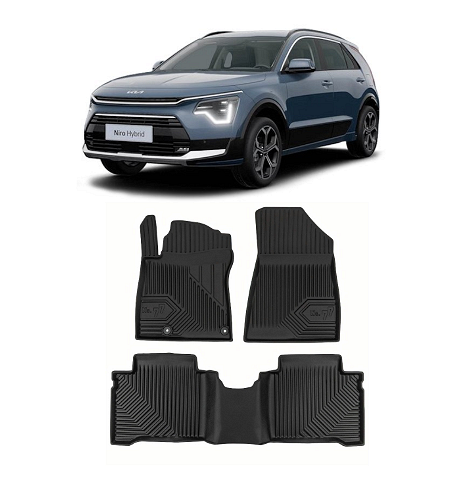 Rubber floor mats for KIA Niro after 2022, Model No.77 / Hybrid