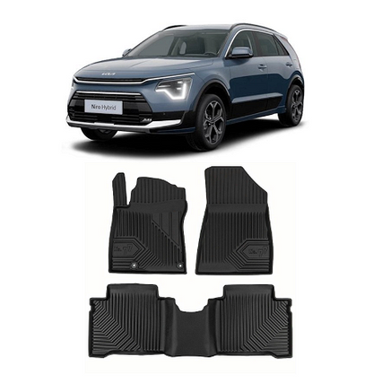 Rubber floor mats for KIA Niro after 2022, Model No.77 / Hybrid