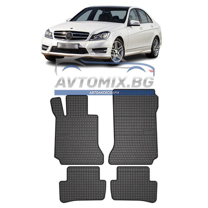 Гумени стелки зa Mercedes C class W204 2007-2014 г., Frogum