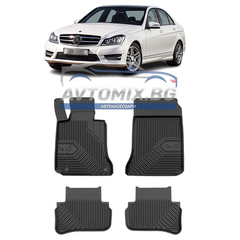 Rubber floor mats for Mercedes C-Class W204 2007-2014, Model No. 77