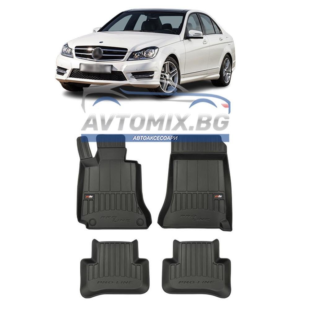 Rubber floor mats for Mercedes C class W204 2007-2014, ProLine 3D