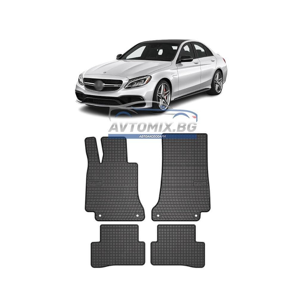 Rubber floor mats for Mercedes C class W205 2014-2021, Frogum