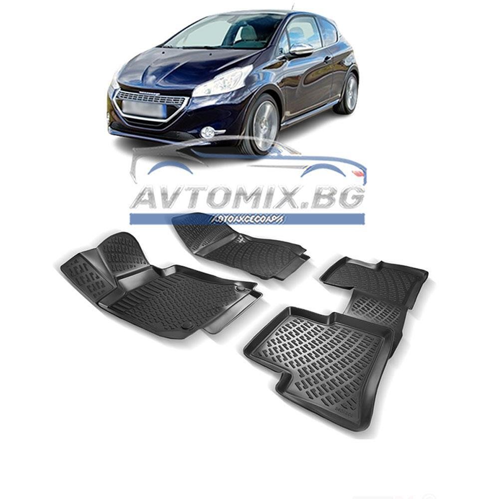 Covorașe de cauciuc pentru Peugeot 208 2012-2019, RizLine