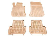 Rubber floor mats for MERCEDES C-Class W204 (2007-2014) - beige, tray-type