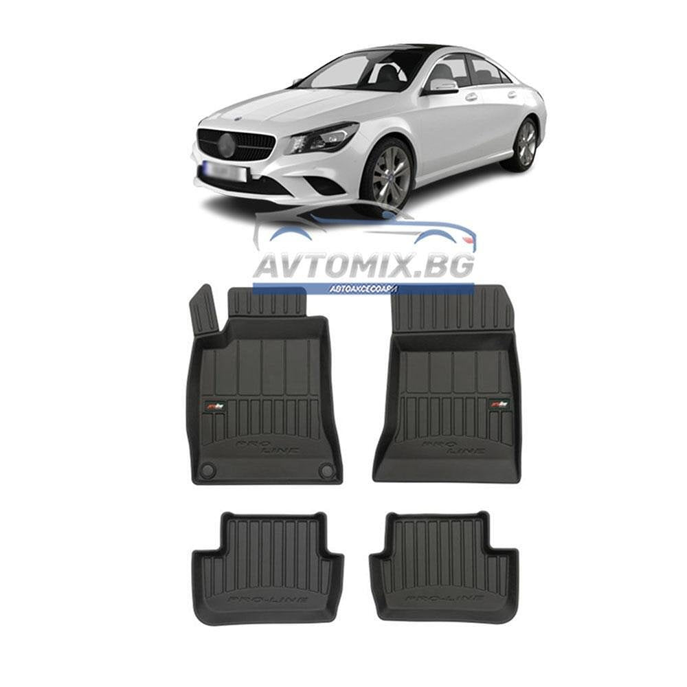 Rubber floor mats for Mercedes CLA C117 2013-2019, ProLine 3D