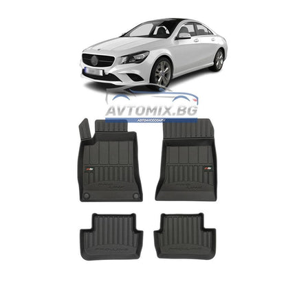Rubber floor mats for Mercedes CLA C117 2013-2019, ProLine 3D