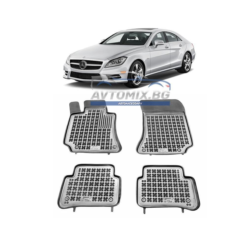 Rubber floor mats for Mercedes CLS C218 2010-2017, Rezaw Plast