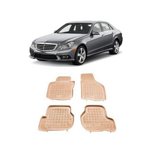 Covorașe de cauciuc pentru MERCEDES E-Class W212 (2009-2016) / CLS C218 (2011-2018) - tip tăviță bej