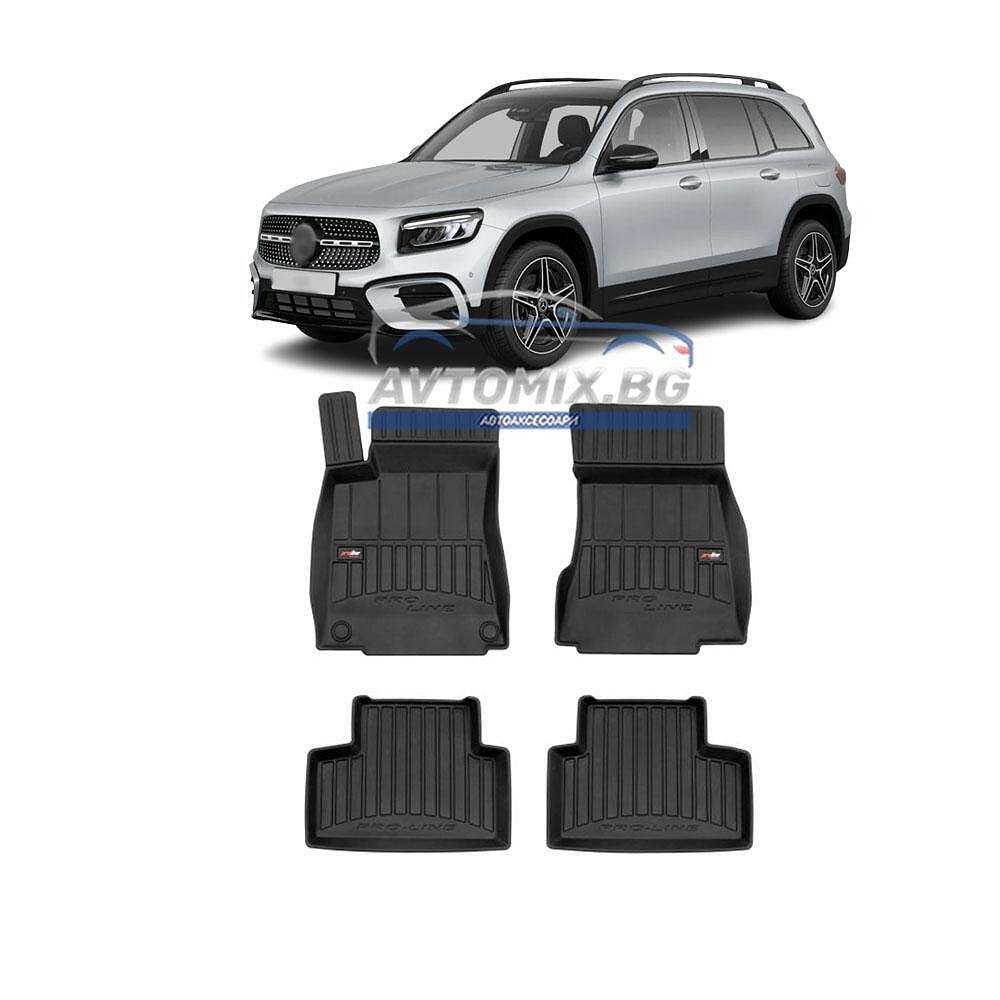 Гумени стелки зa Mercedes GLB X247 след 2019 г., ProLine 3D