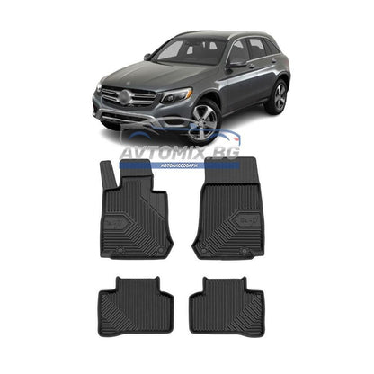 Rubber floor mats for Mercedes GLC X253 2015-2022, Model No. 77