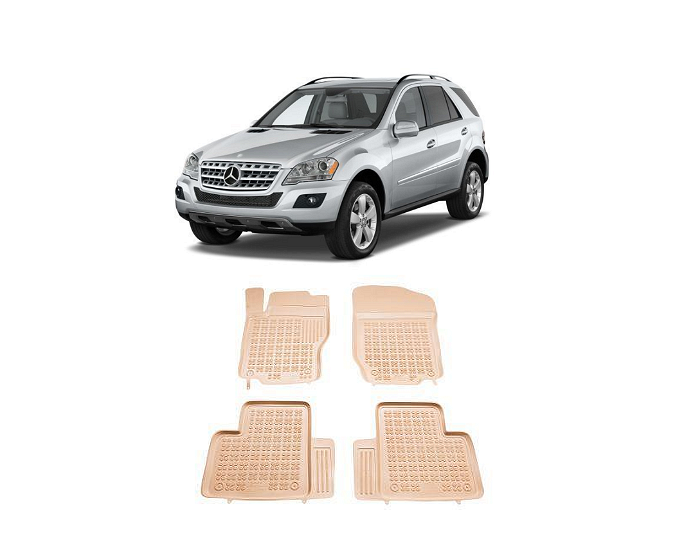 Гумени стелки за MERCEDES ML W164 (2005-2011) / GL X164 (2006-2012) - тип леген бежови