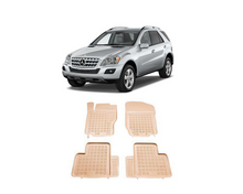 Rubber floor mats for MERCEDES ML W164 (2005-2011) / GL X164 (2006-2012) - beige, tray type