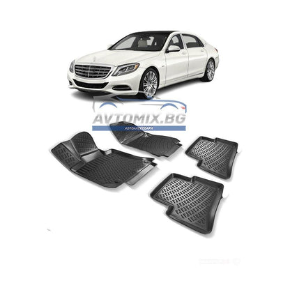 Гумени стелки за Mercedes S-Class W222 2013-2020 г.,  RizLine