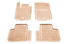 Rubber floor mats for MERCEDES ML W166 (2011-2015) / GL X166 (2012-2015) / GLE W166 / GLE C295 (2015-2019) - tray type, beige
