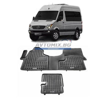 Rubber floor mats for Mercedes Sprinter 2006-2018, 2-seater, Rezaw Plast