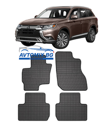 Rubber floor mats for Mitsubishi Outlander from 2012-2022, Frogum / plug-in hybrid