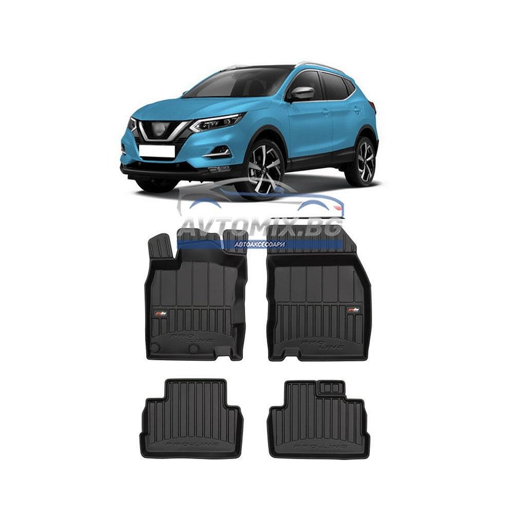 Гумени стелки зa Nissan Qashqai 2013-2021 г.,  ProLine 3D